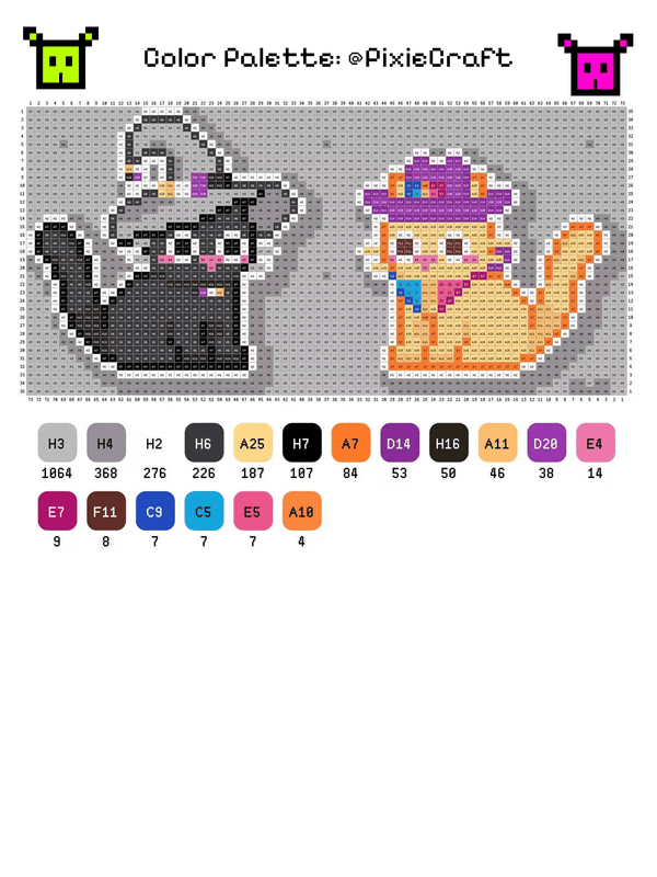 Gray Orange Cat Duo - PixieCraft