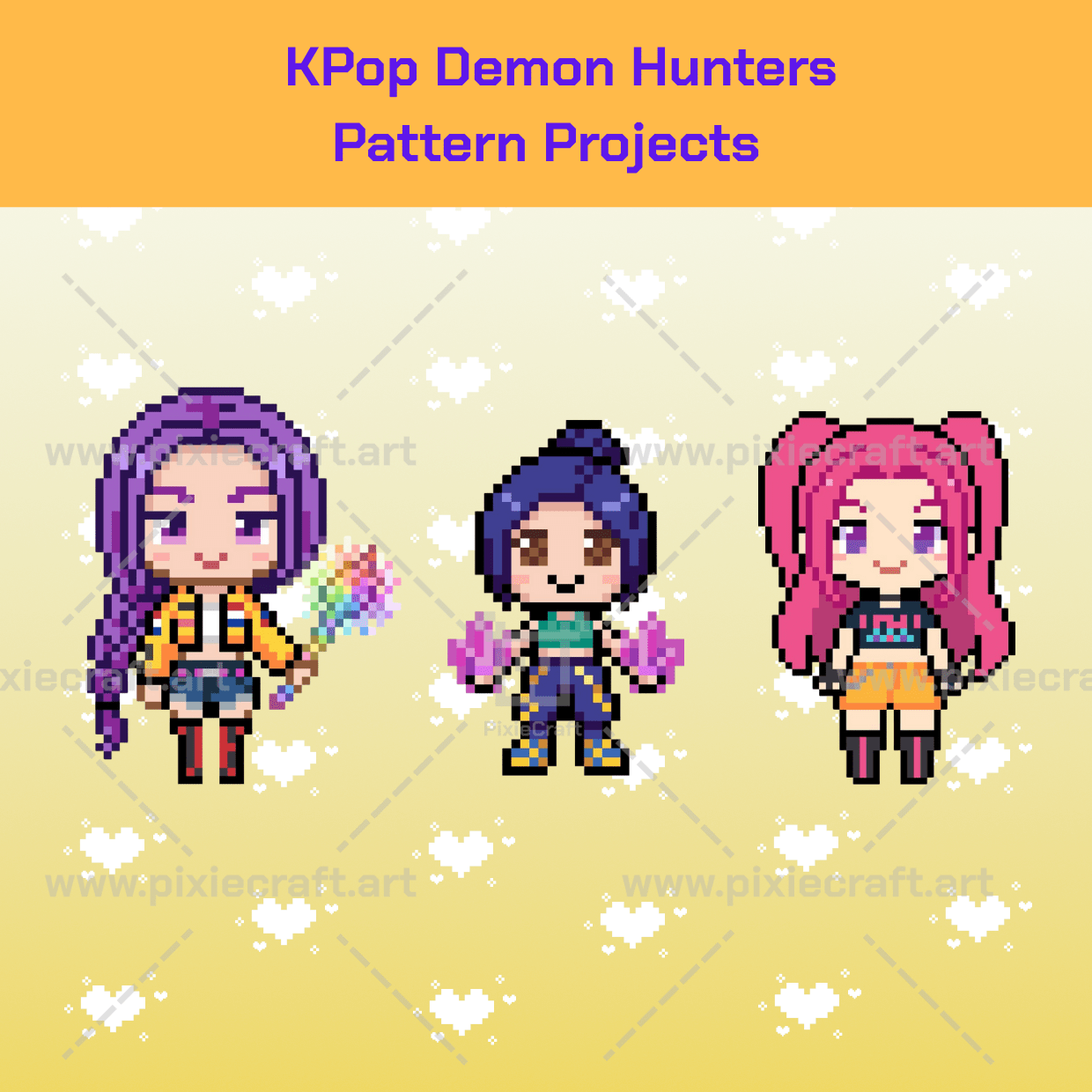 K-Pop Demon Hunters Pattern Projects - PixieCraft