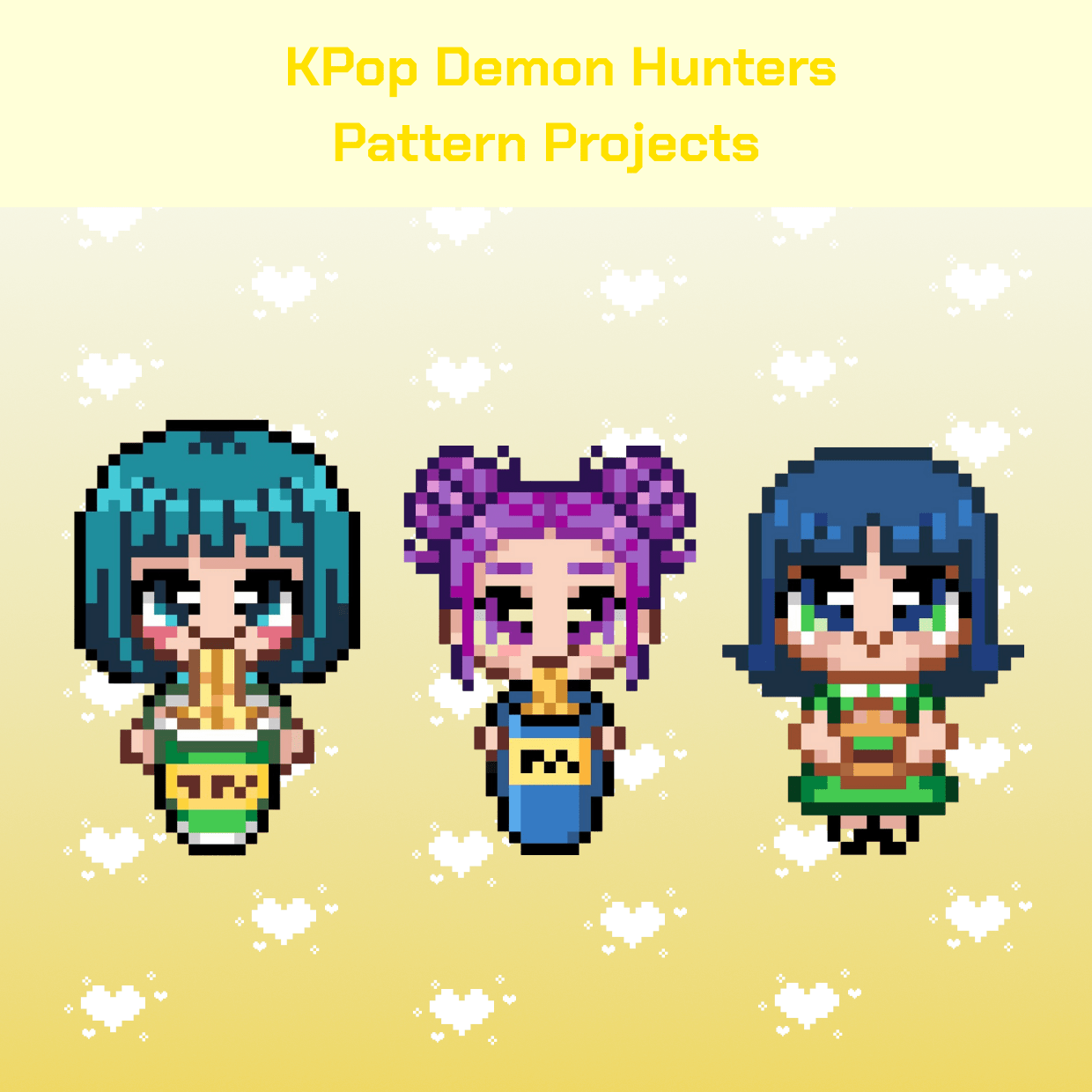 K-Pop Demon Hunters Pattern Projects - PixieCraft