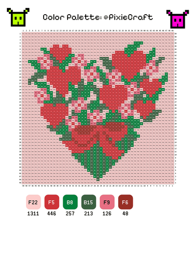 Valentine Heart Flower - PixieCraft
