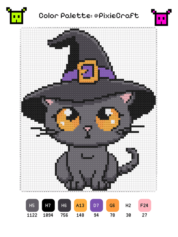 Witch Hat Orange Eyes - PixieCraft