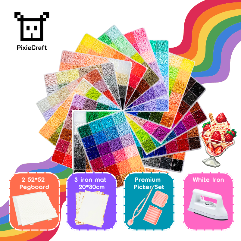 PixieBeads Combo Box (all-in-one with tool set) - 60,000 Mini Fuse Beads 2.6mm