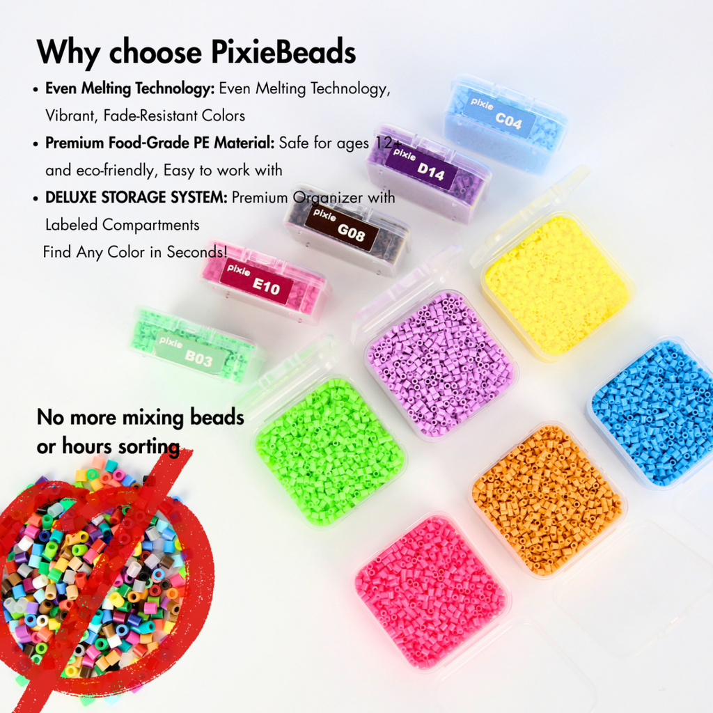 120000 pcs Prism 120 PixieBeads Box Mini Fuse Beads 2.6mm - PixieCraft
