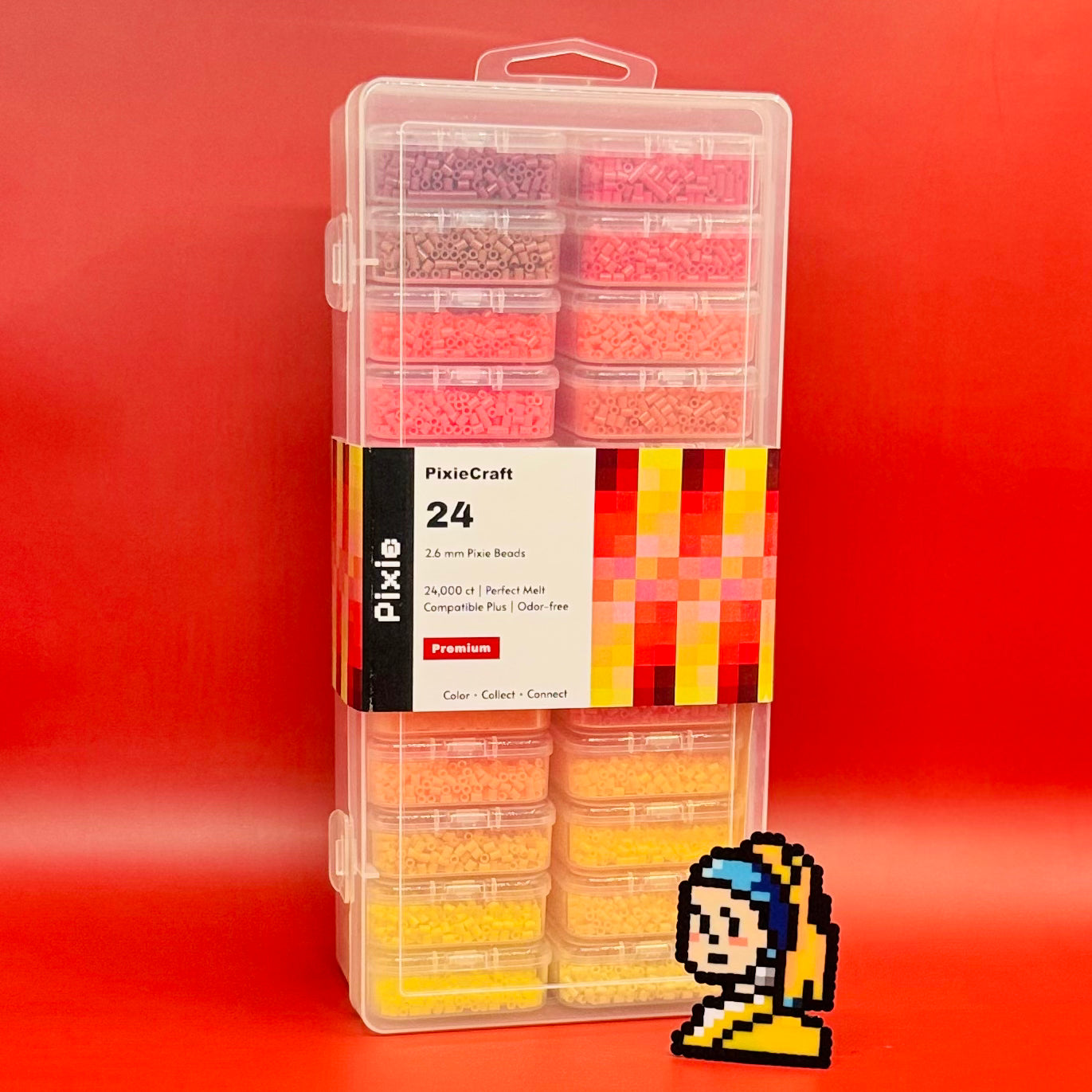 24000 pcs Essential 24 PixieBeads Box【Sunset Glow】- Mini Fuse Beads 2.6mm
