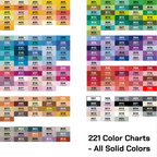 PixieCraft PixieBeads 221-Color Chart – Color Code Label Stickers for 2.6mm Fuse Beads