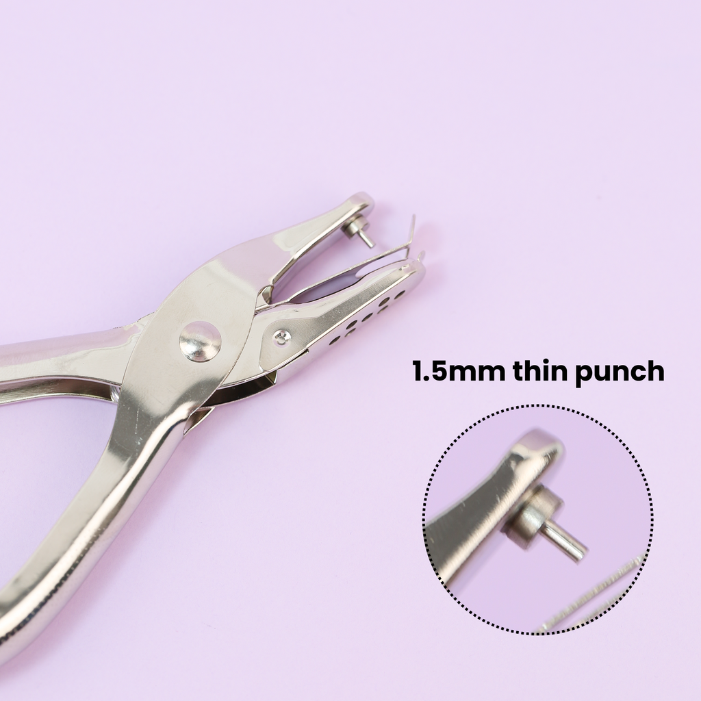 PixieCraft 1.5mm Precision Small Hole Punch – Handheld Metal Punch Pliers, Small Round Hole Maker for PixieBeads Charms, Jewelry Making, Keychains and DIY Craft Projects