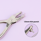 PixieCraft 1.5mm Precision Small Hole Punch – Handheld Metal Punch Pliers, Small Round Hole Maker for PixieBeads Charms, Jewelry Making, Keychains and DIY Craft Projects