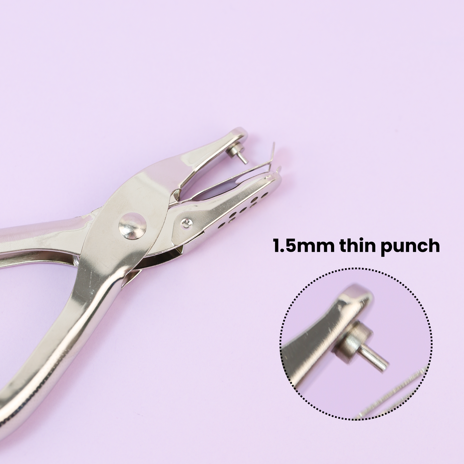 PixieCraft 1.5mm Precision Small Hole Punch – Handheld Metal Punch Pliers, Small Round Hole Maker for PixieBeads Charms, Jewelry Making, Keychains and DIY Craft Projects