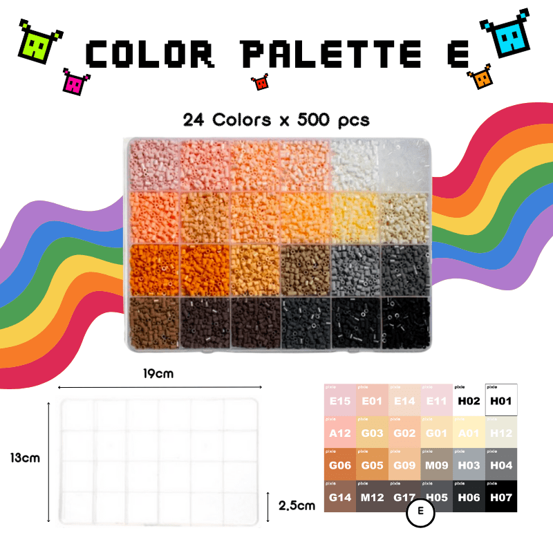 PixieBeads 120 Starter Combo - 60,000 Mini Fuse Beads 2.6mm - PixieCraft
