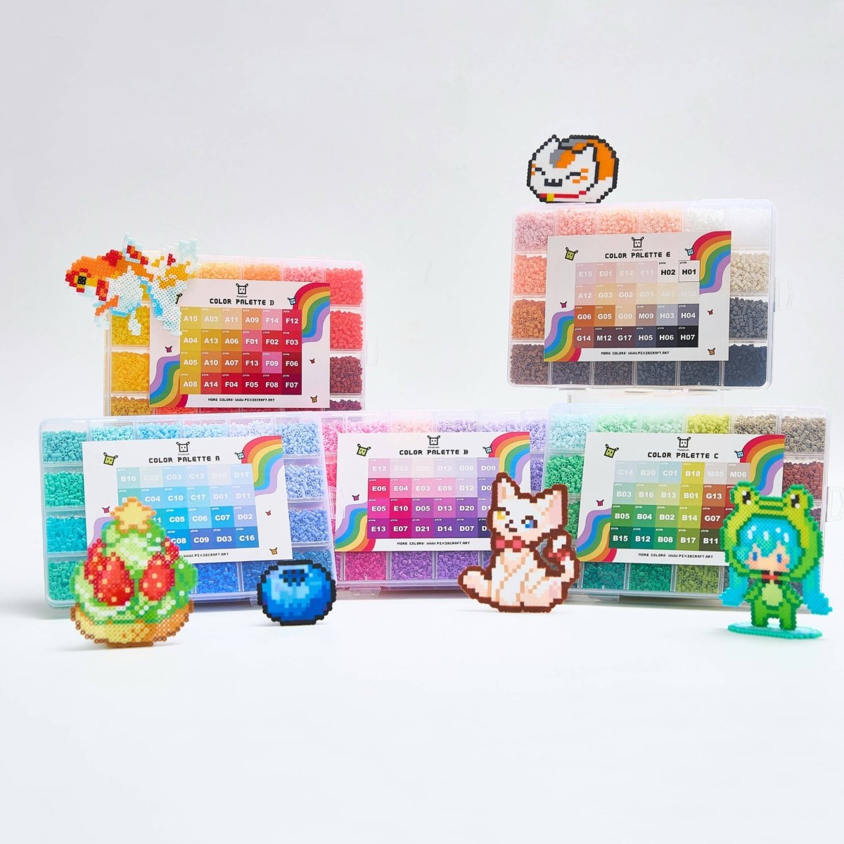 PixieBeads 120 Starter Combo All - In - One - 60,000 Mini Fuse Beads 2.6mm - PixieCraft