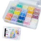 PixieBeads 25 Pearlescent Colors - 10,000ct Premium 2.6mm Mini Fuse Beads | Melty Beads Craft Kit for Pixel Art - PixieCraft