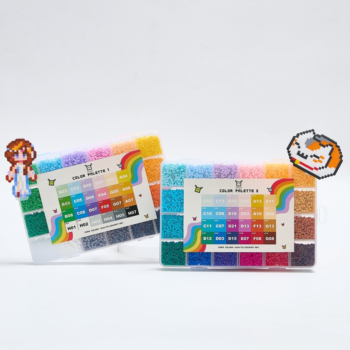 PixieBeads 48 Starter Combo Box Set - 24,000 Mini Fuse Beads 2.6mm - PixieCraft