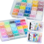 PixieBeads 50 Color Premium Combo (Pearlescent + Transparent) - 20,000ct 2.6mm Mini Fuse Beads Kit | Iron Beads Pixel Art Set - PixieCraft