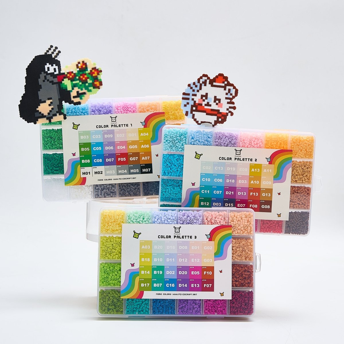 PixieBeads 72 Starter Combo All - In - One - 36,000 Mini Fuse Beads 2.6mm - PixieCraft