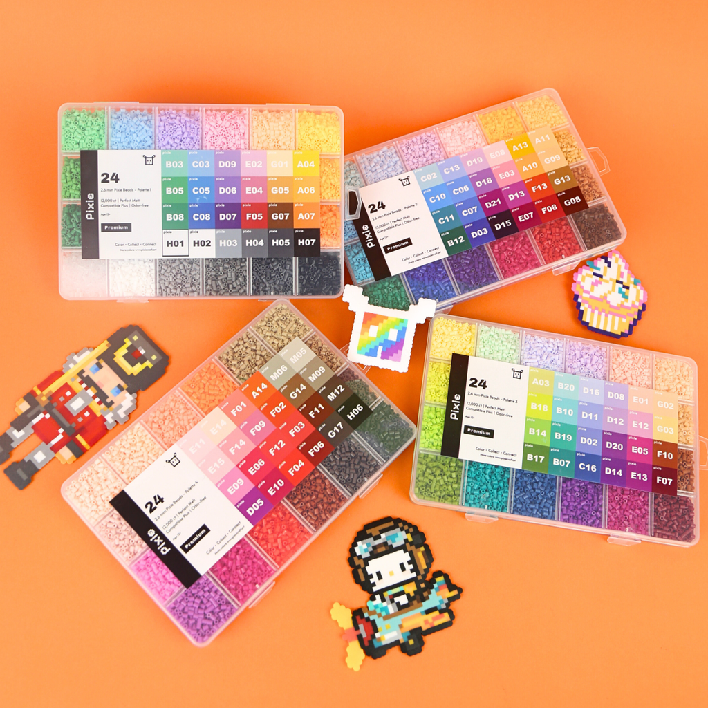PixieBeads 96 Starter Combo - 48,000 Mini Fuse Beads 2.6mm - PixieCraft