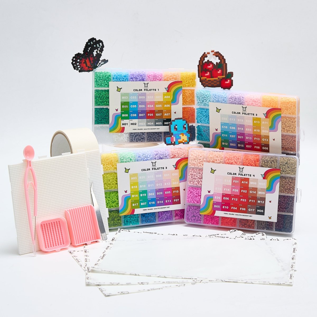 PixieBeads 96 Starter Combo All - In - One - 48,000 Mini Fuse Beads 2.6mm - PixieCraft