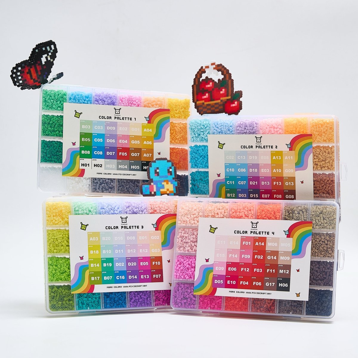 PixieBeads 96 Starter Combo All - In - One - 48,000 Mini Fuse Beads 2.6mm - PixieCraft