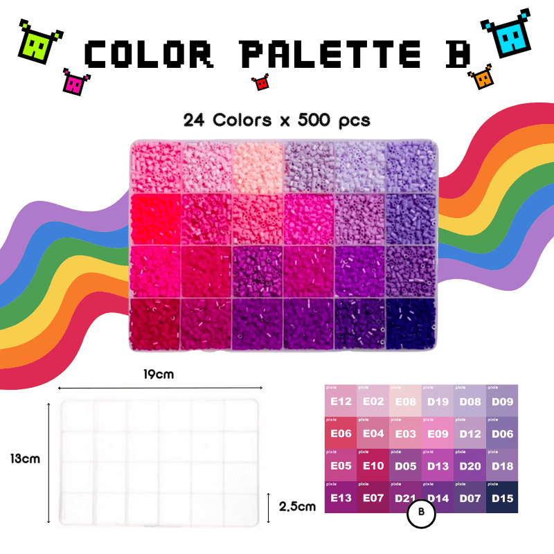 PixieBeads Combo Box - 60,000 Mini Fuse Beads 2.6mm - PixieCraft