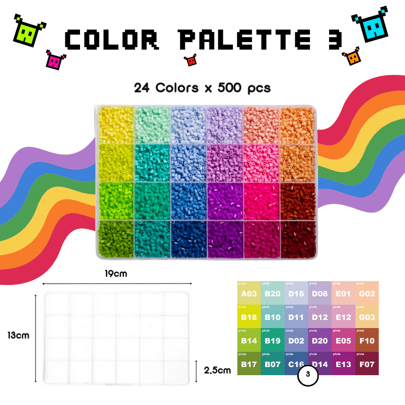 PixieBeads Combo Box - 60,000 Mini Fuse Beads 2.6mm - PixieCraft