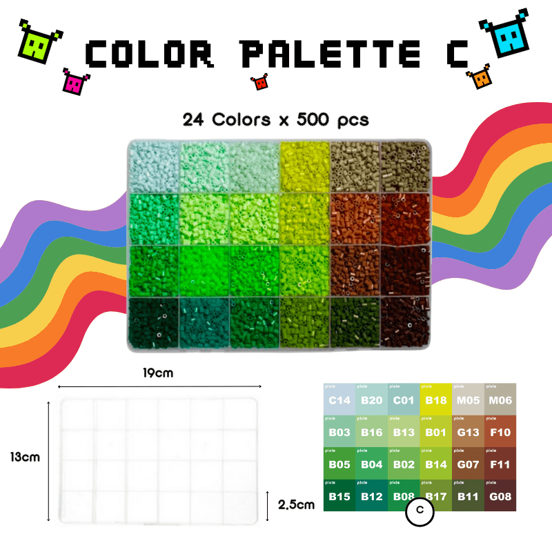 PixieBeads Combo Box - 60,000 Mini Fuse Beads 2.6mm - PixieCraft