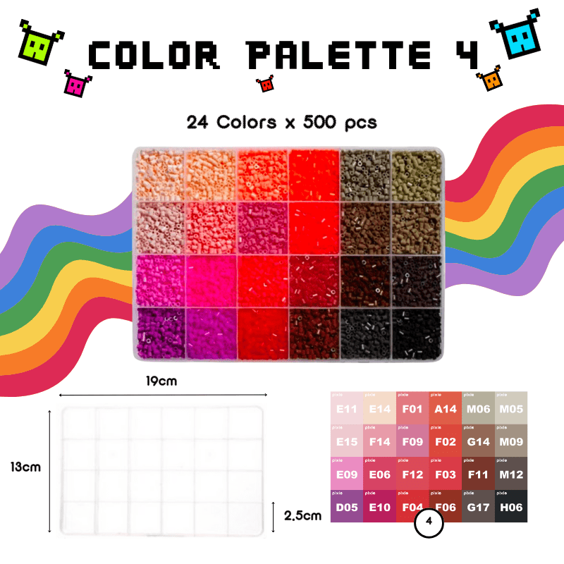 PixieBeads Combo Box - 60,000 Mini Fuse Beads 2.6mm - PixieCraft