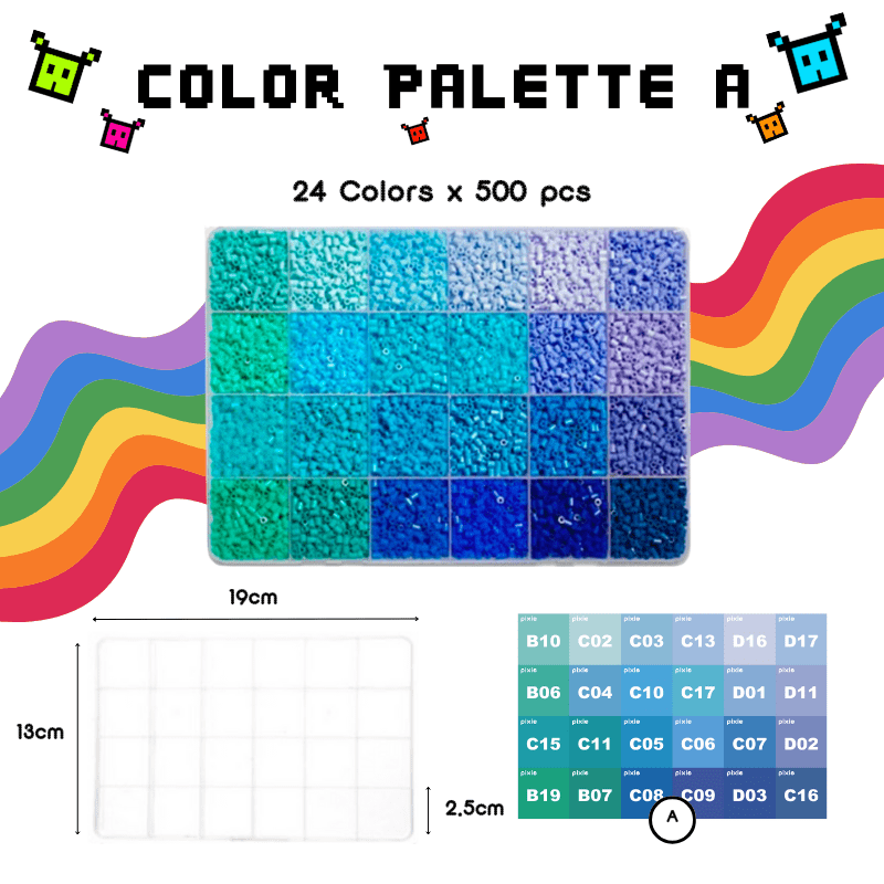 PixieBeads Combo Box - 60,000 Mini Fuse Beads 2.6mm - PixieCraft