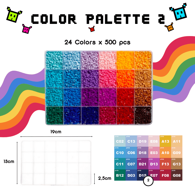 PixieBeads Combo Box - 60,000 Mini Fuse Beads 2.6mm - PixieCraft