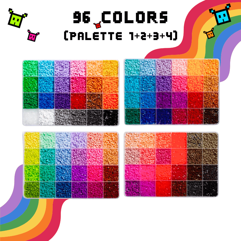 PixieBeads Combo Box - 60,000 Mini Fuse Beads 2.6mm - PixieCraft