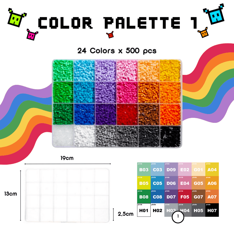 PixieBeads Combo Box (all - in - one with tool set) - 60,000 Mini Fuse Beads 2.6mm - PixieCraft