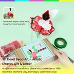 PixieBeads Floral Craft Kit: Rose & Calla Lily - 2.6mm Mini Fuse Beads DIY Flower Art Kit | Melty Beads Craft for Adults - PixieCraft