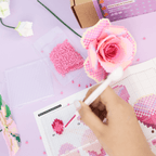 PixieBeads Floral Craft Kit: Rose & Lily of the Valley - 2.6mm Mini Fuse Beads DIY Flower Art Kit | Iron Beads Craft for Adults - PixieCraft