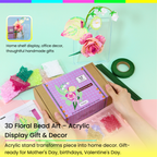 PixieBeads Floral Craft Kit: Rose & Lily of the Valley - 2.6mm Mini Fuse Beads DIY Flower Art Kit | Iron Beads Craft for Adults - PixieCraft
