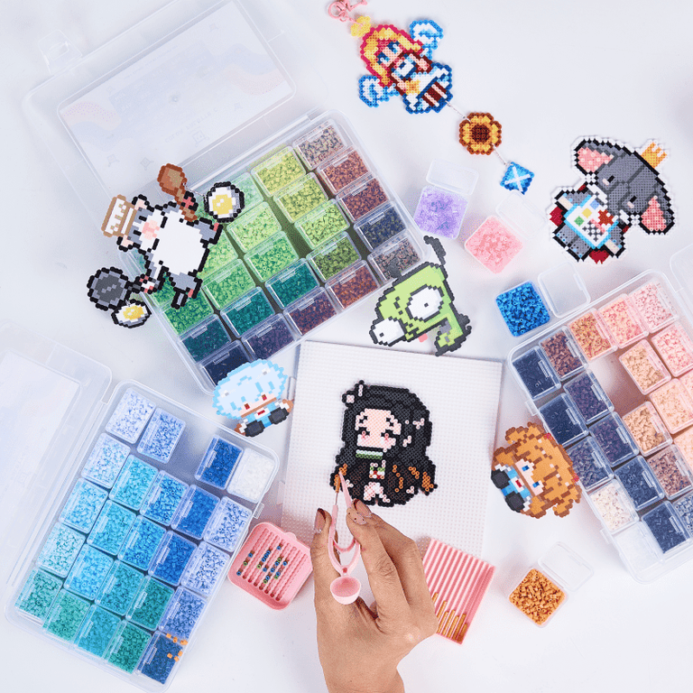 PixieBeads 120 Premium Combo Cube All-in-One Kit (New Edition) - 2.6mm ...