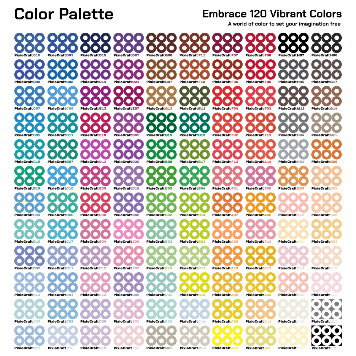 PixieCraft 120,000 pcs 2.6mm Fuse Beads Kit with Storage Box, 120 Colors PixieBeads with Color Label, Mini Fuse Beads Bulk, DIY Crafts Supplies for Adult, Ideal Gift, Pixel Art - PixieCraft