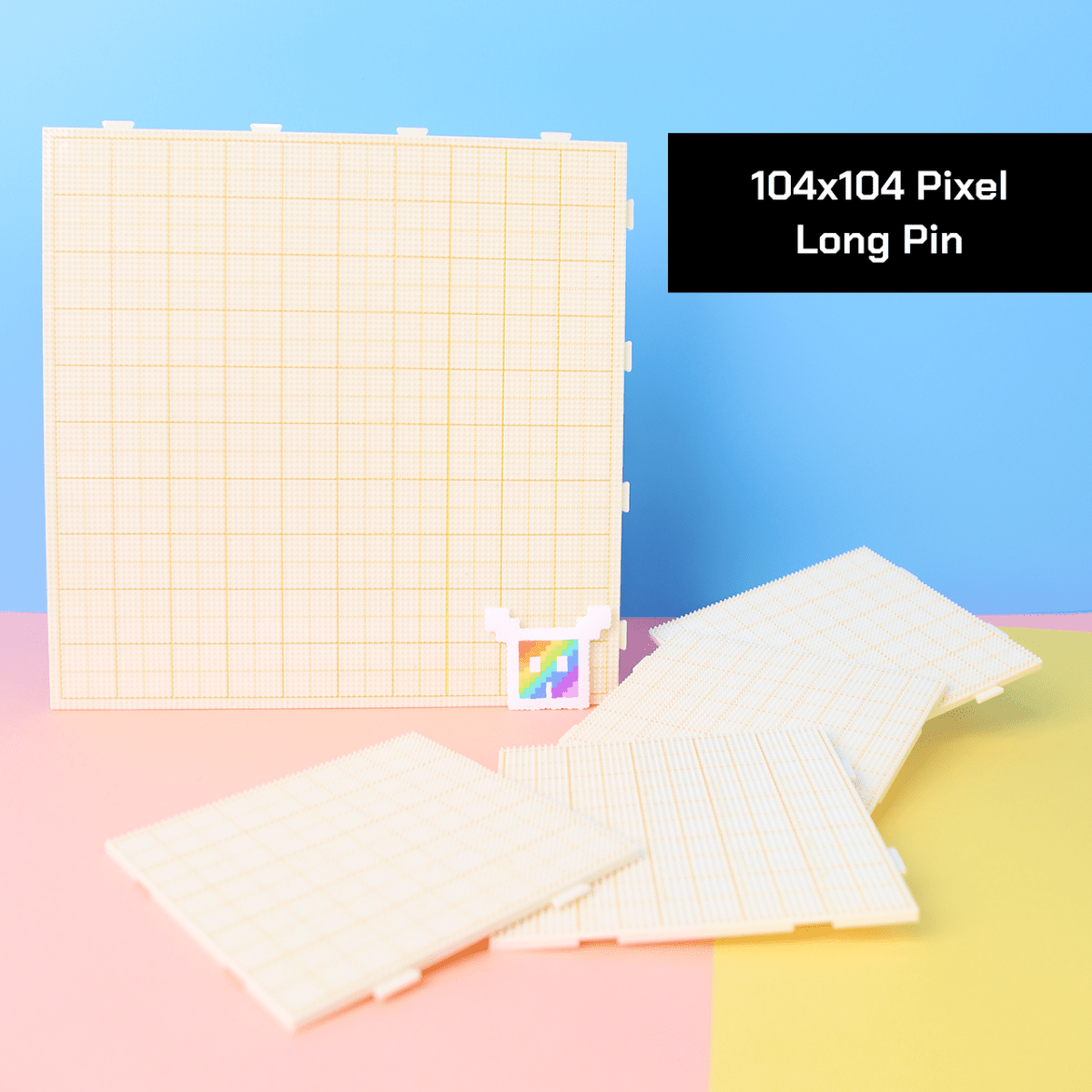 PixieCraft 1pc 104x104 Mega Large Pegboard Pro – Interlocking 2.6mm Fuse Bead Board with Engraved Gridlines & 2mm Pins, Snug Fit Stable Design for Large Pixel Art Projects - PixieCraft