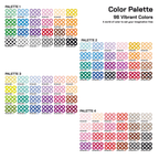 PixieCraft 48,000 pcs 2.6mm Fuse Beads Kit, 96 Colors PixieBeads 107 pcs Full Combo Set with Pegboards, Iron, Tweezers, Trays, Bead Pen, Ironing Mats, Pixel Art Craft Kits for Adults, Teens - PixieCraft