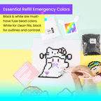 PixieCraft 5000 pcs Emergency Refill Beads 2.6mm Fuse Beads, PixieBeads Single - Color Bulk Refill Melty Beads, Mini Fuse Beads for Pixel Art - PixieCraft