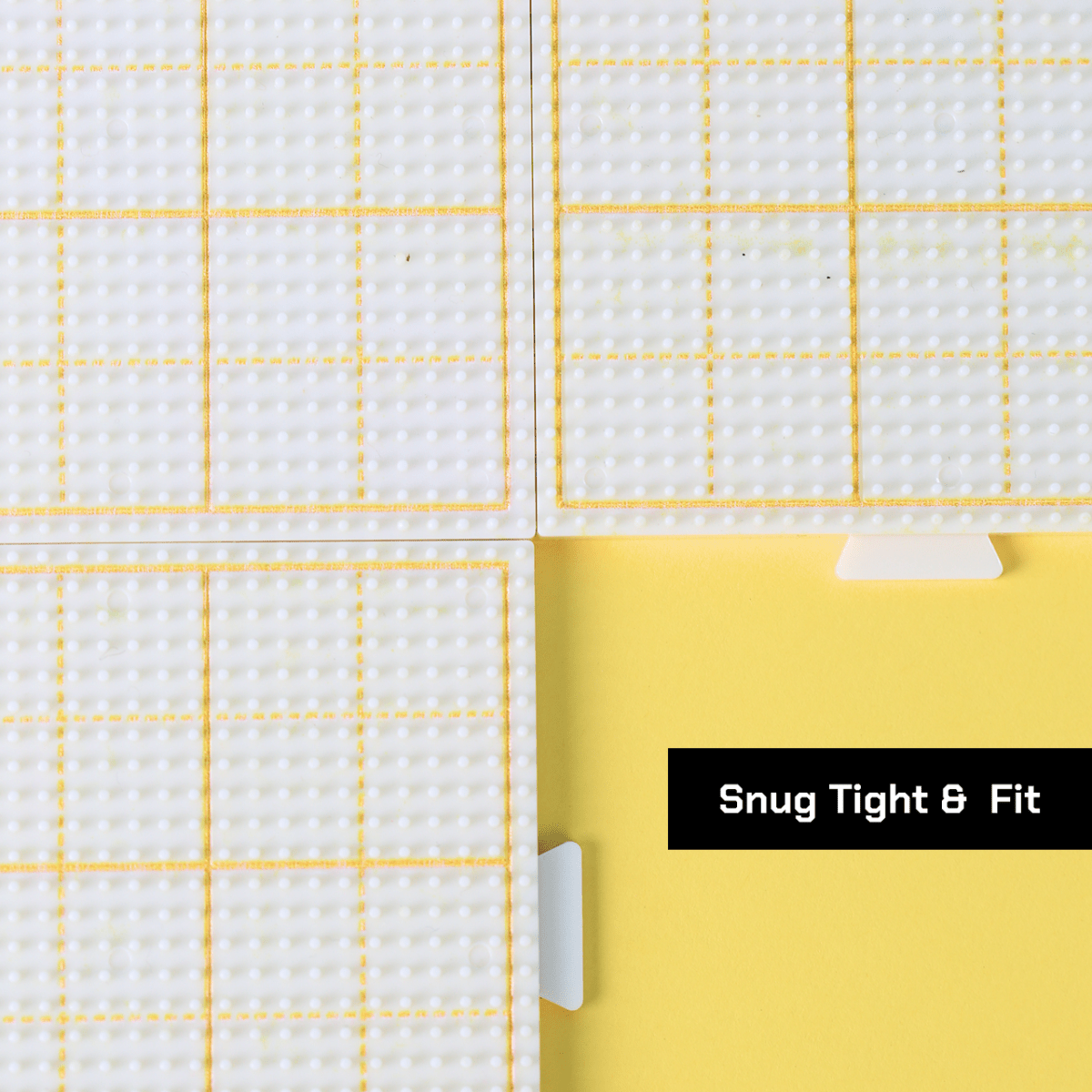 PixieCraft 52x52 Fuse Bead Pegboard 4 - Pack – Interlocking Perler Bead Boards with Engraved Gridlines & Long 2mm Pins, Snap - Together Pixel Art Boards for Kids & Adults - PixieCraft