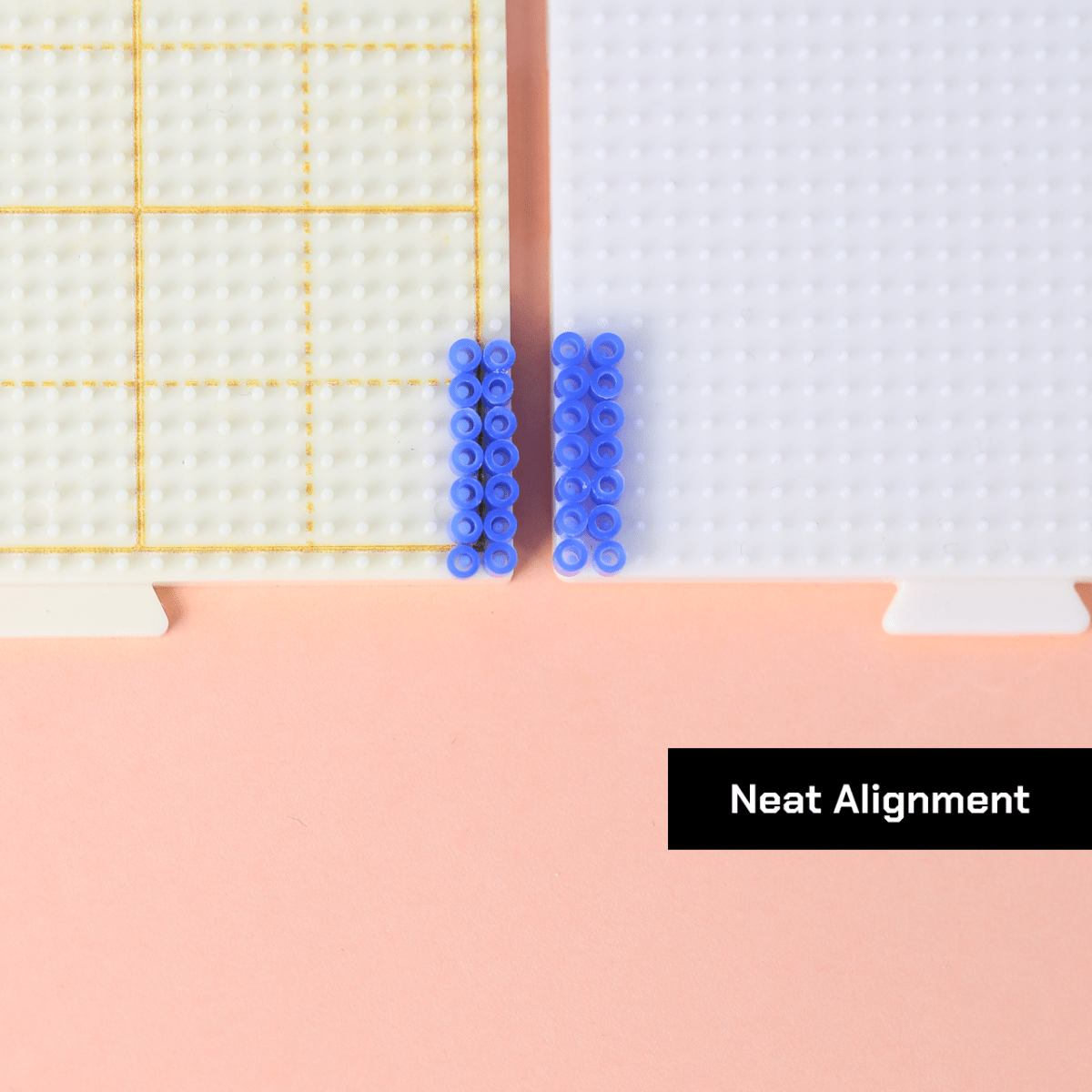 PixieCraft 52x52 Fuse Bead Pegboard 4 - Pack – Interlocking Perler Bead Boards with Engraved Gridlines & Long 2mm Pins, Snap - Together Pixel Art Boards for Kids & Adults - PixieCraft