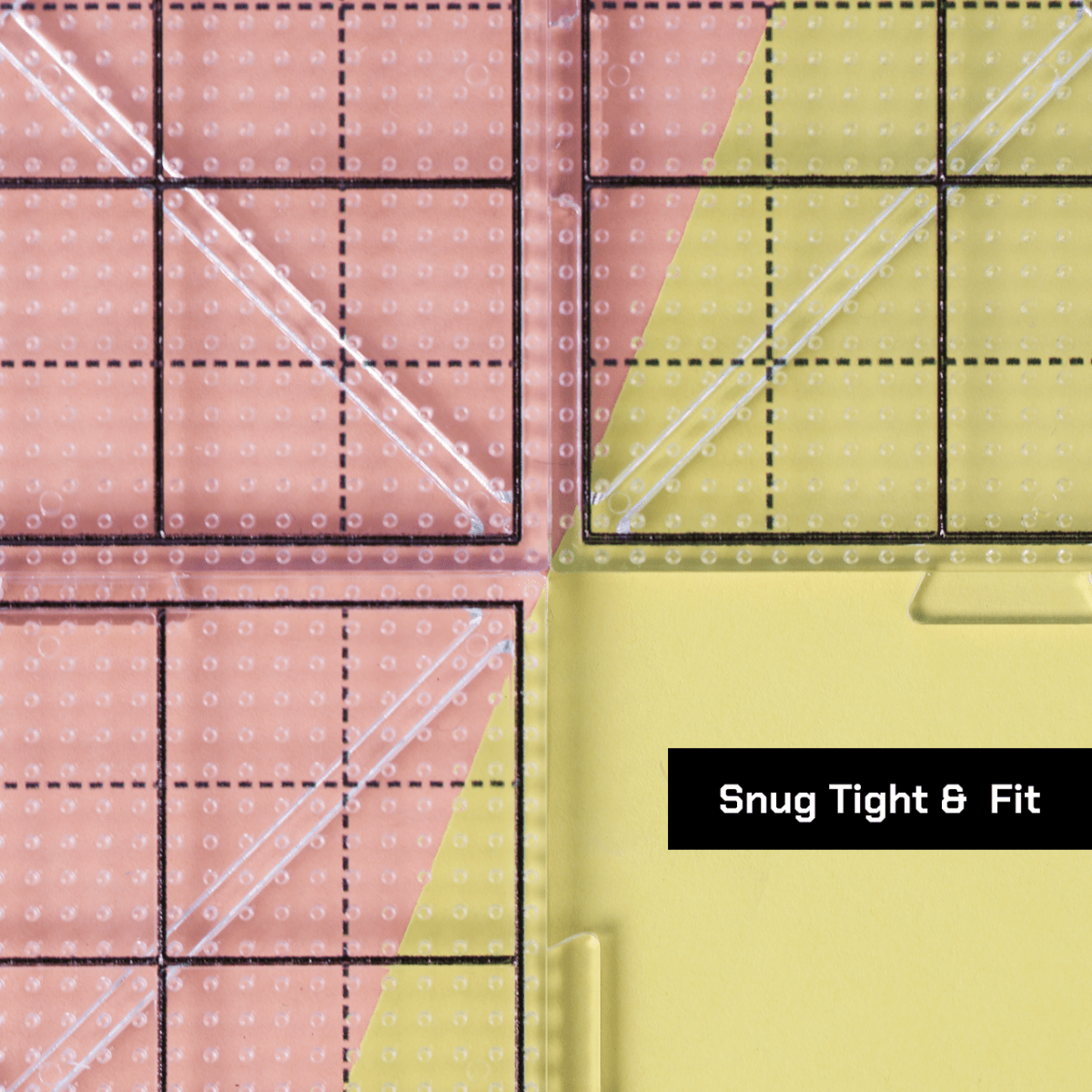 PixieCraft 52x52 Fuse Bead Pegboard 4 - Pack – Interlocking Perler Bead Boards with Engraved Gridlines & Long 2mm Pins, Snap - Together Pixel Art Boards for Kids & Adults - PixieCraft