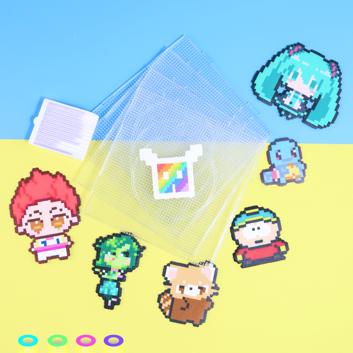 PixieCraft 52x52 Transparent Square Pegboards - for 2.6mm Mini Fuse Beads | Pegboard for Pixel Art & Fuse Beads Craft - PixieCraft