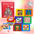 PixieCraft Christmas Diamond Painting Greeting Card Kit, 6 Original Holiday Designs, 12 Colors Diamond Art Set with Pen, Tray & Wax, DIY Christmas Cards for Adults, Teens & Christmas Gifts - PixieCraft