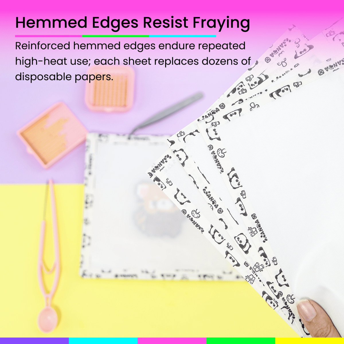 PixieCraft Iron Mat - Reusable Non - Stick Ironing Sheets for 2.6mm Fuse Beads - PixieCraft