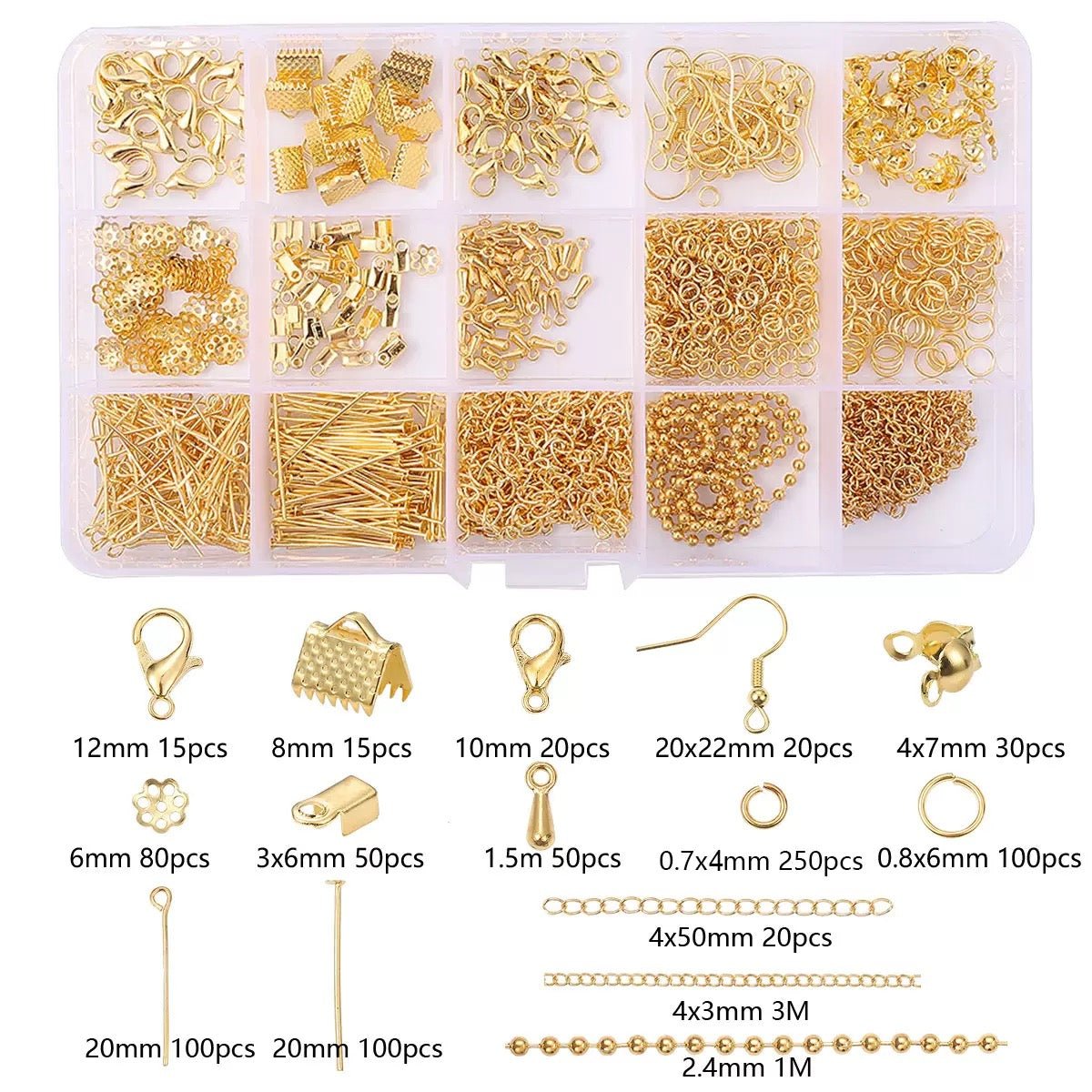 PixieCraft Jewelry Making Tools Kit with 15 types of accessories for Jewelry DIY Crafts - PixieCraft