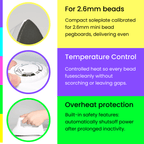 PixieCraft Mini Iron (White) - Precision Fusing Tool for 2.6mm Fuse Beads | Fuse Beads Iron for Mini Iron Beads Craft - PixieCraft