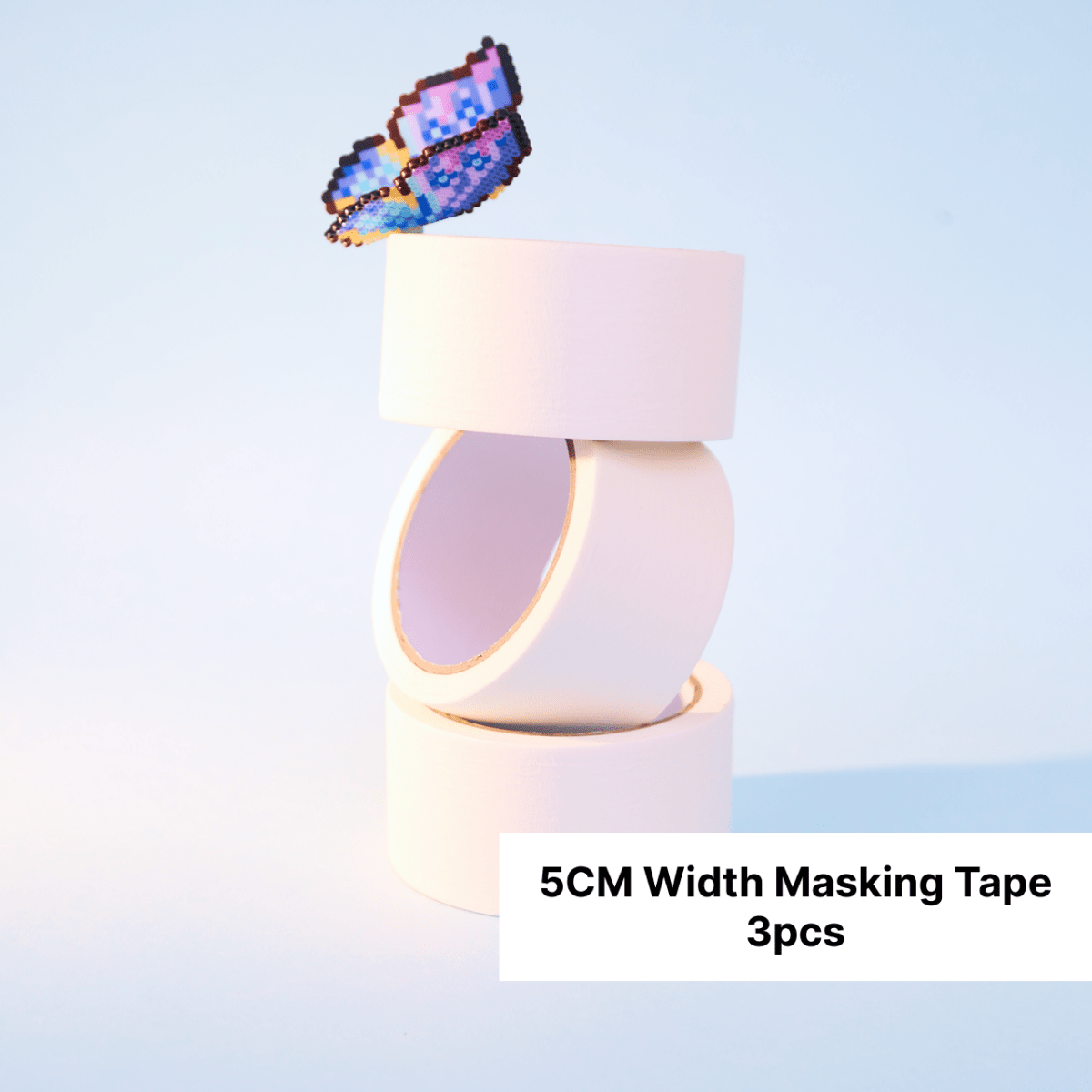 PixieCraft Wide Masking Tape 3 - Pack – 2" x 66ft Wide Grid Tape for Large Fuse Bead Designs, Secure & Transfer PixieBeads Pixel Art, Compatible with PixieBeads Beads & Melting Beads - PixieCraft