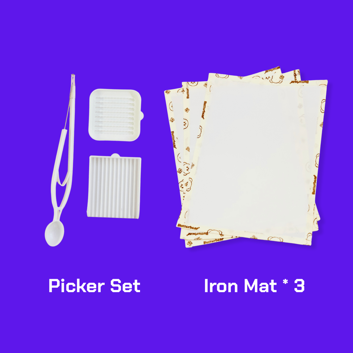 Premium Tool Combo (Picker Set + 3 Iron Mat) - PixieCraft