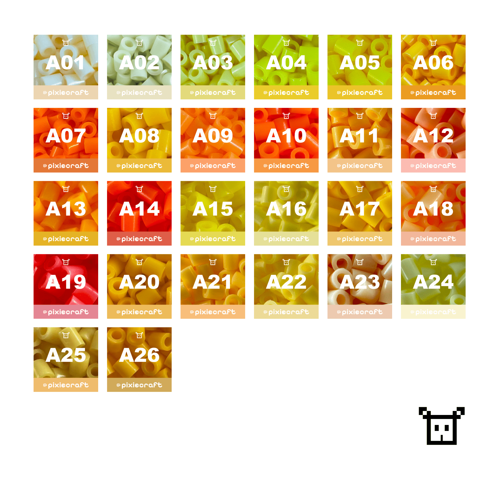 Pure Pixels Refill 1000ct - Palette A (Warm Autumn) - PixieCraft