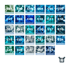 Pure Pixels Refill 1000ct - Palette C (Ocean Blues) - PixieCraft