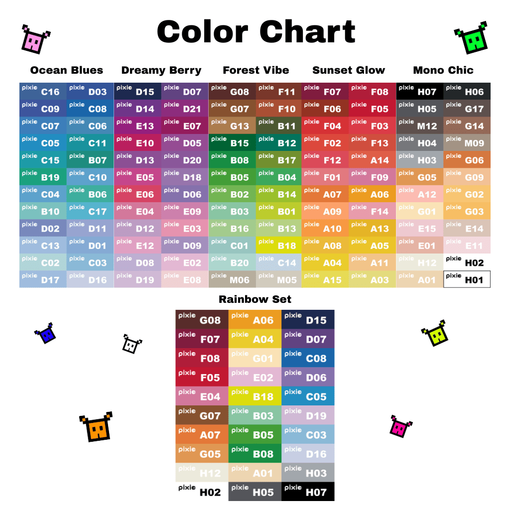 Pure Pixels Refill 1000ct - Palette D (Twilight Purples) - PixieCraft
